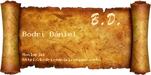 Bodri Dániel névjegykártya